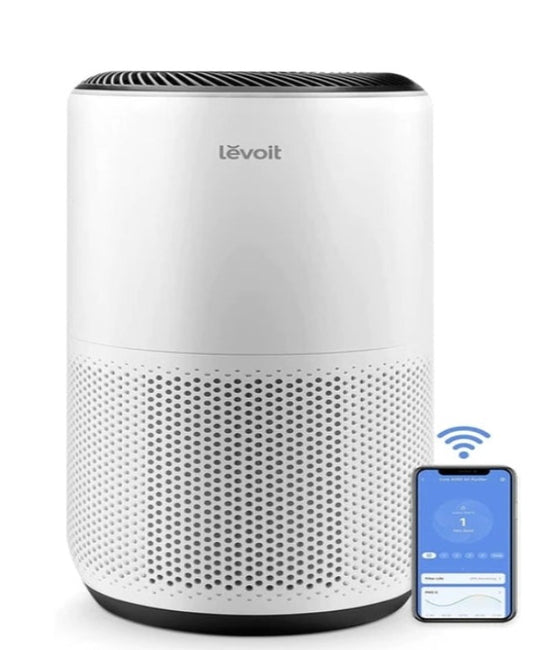 LEVOIT Air Purifiers for Large Home Bedroom 83m², CADR 400m³/h, Alexa Enabled, H13 HEPA Filter with PM2.5 Intelligent Air Quality Sensor, Removes 99.97% Pollen Allergy Dust Smoke Pet, Auto Mode, White