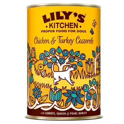 Lily's Kitchen Complete Wet Adult Dog Food Chicken and Turkey Casserole 400g