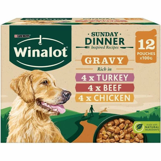Winalot Sunday Dinner Pouch Mixed in Gravy 12x100g - Pets Universe